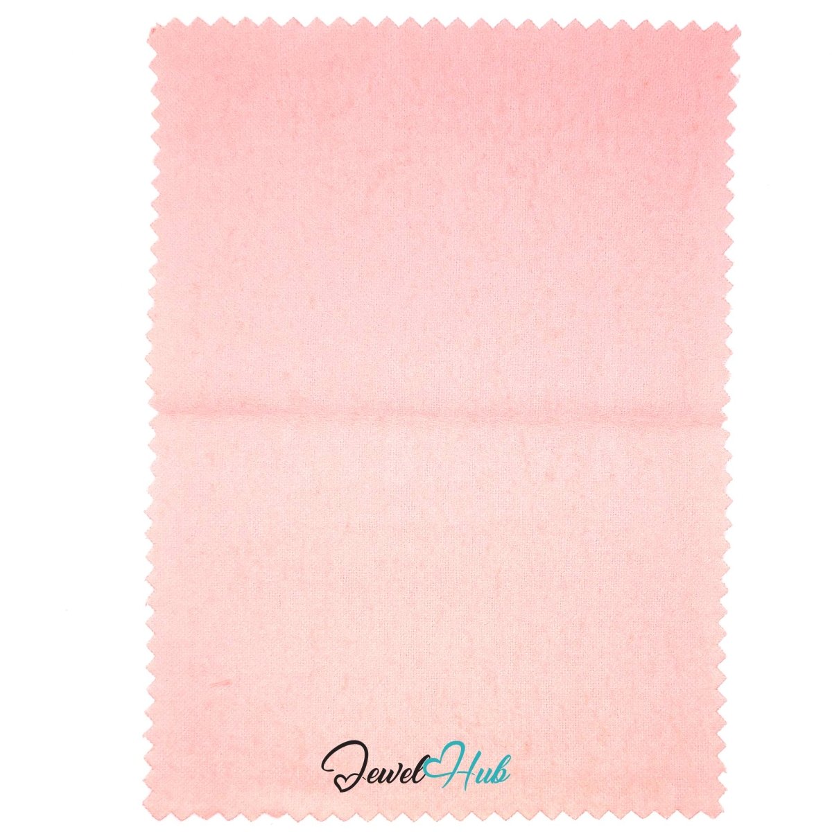Reverse side of the pink Town Talk gold polishing cloth — plain soft cotton buffing surface, folded on a white background.