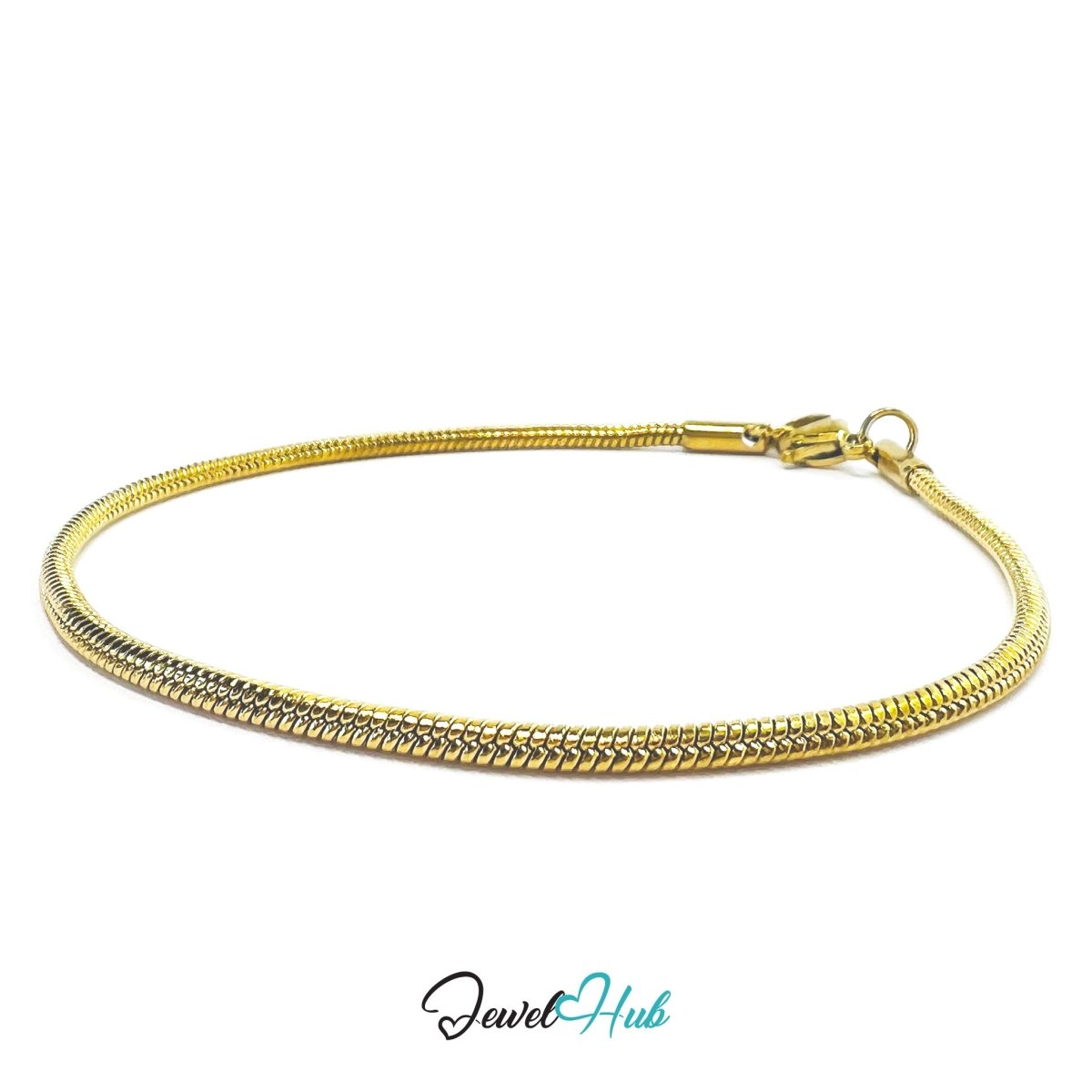 Gold Stainless Steel Bracelet – Rope‑Style Chain Design - JewelHub.co.uk