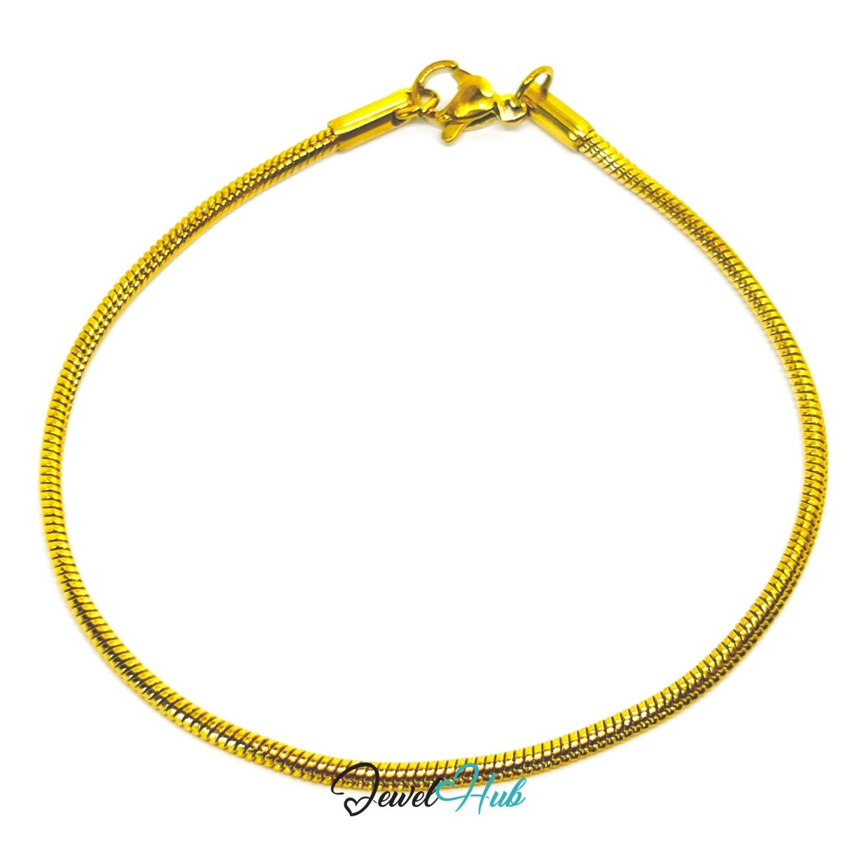 Gold Stainless Steel Bracelet – Rope‑Style Chain Design - JewelHub.co.uk