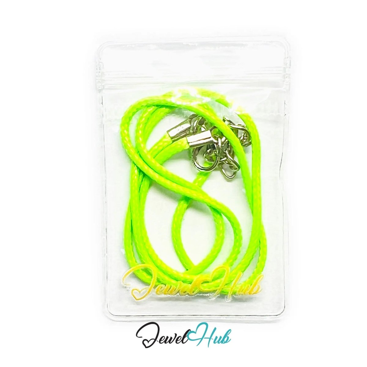 Green Faux Leather Cord Necklace – 40cm Layering Base (Silver Clasp) - JewelHub.co.uk