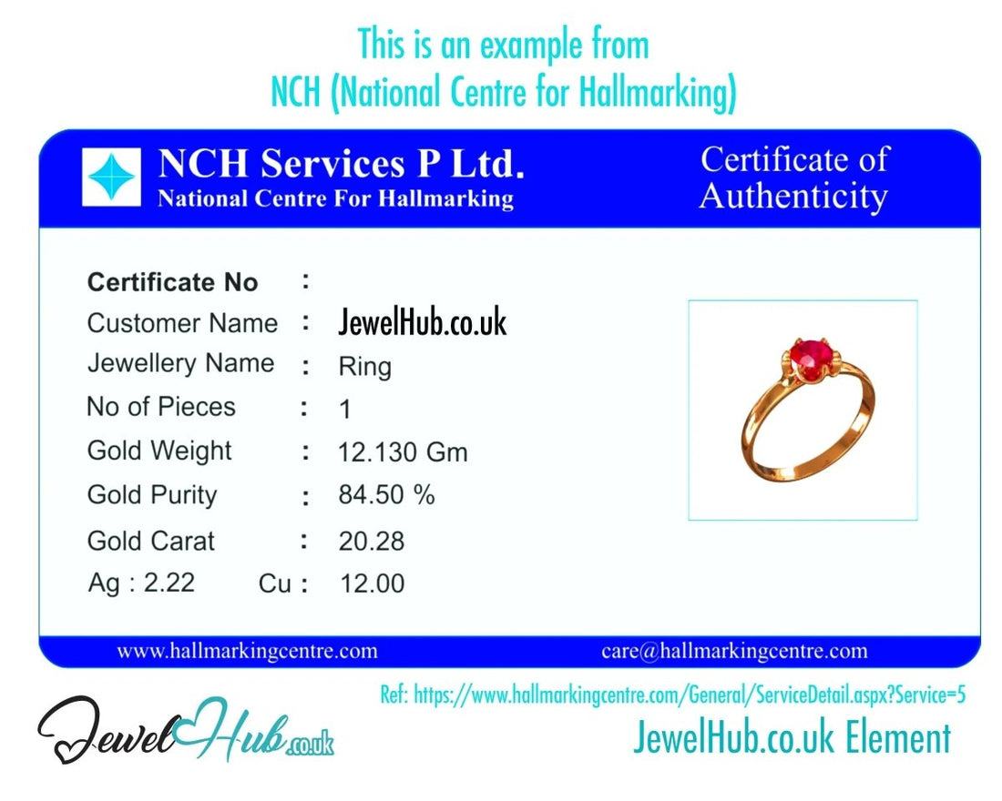 Hallmark Certification Add - On Official UK Assay Office Documentation – Handled by JewelHub - JewelHub.co.uk