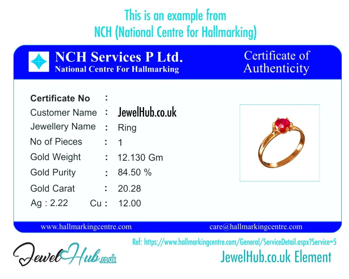 Hallmark Certification Add - On Official UK Assay Office Documentation – Handled by JewelHub - JewelHub.co.uk