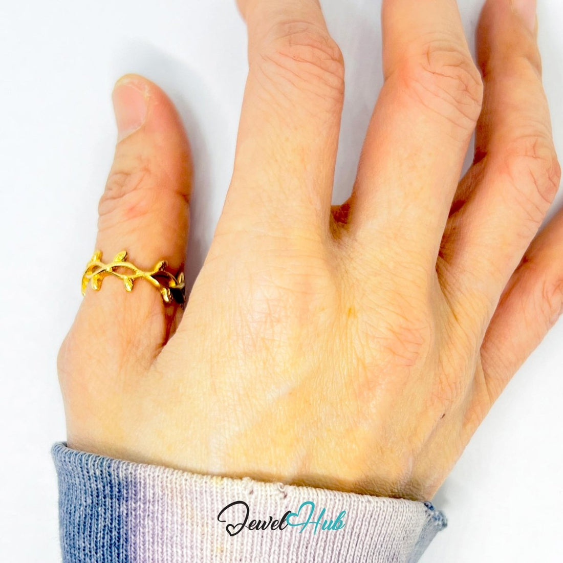 HeartDot Gold - Plated 💛 Zinc Ring · UK M · US 6.5 · Minimalist Gold · Heart Accent - JewelHub.co.uk