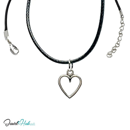 Hollow Heart MiniCharms – Rose Gold & Silver - Plated Charm for Connection | Necklace or Bracelet Options | Zinc Alloy Charms - JewelHub.co.uk