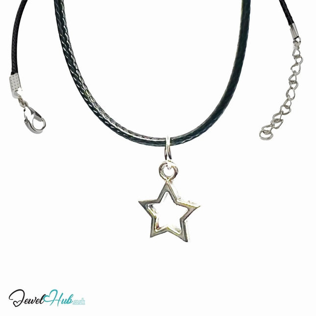 Hollow Star Trio MiniCharms – Silver - Plated Heartline Detail | Necklace or Bracelet Options | Zinc Alloy Jewellery - JewelHub.co.uk