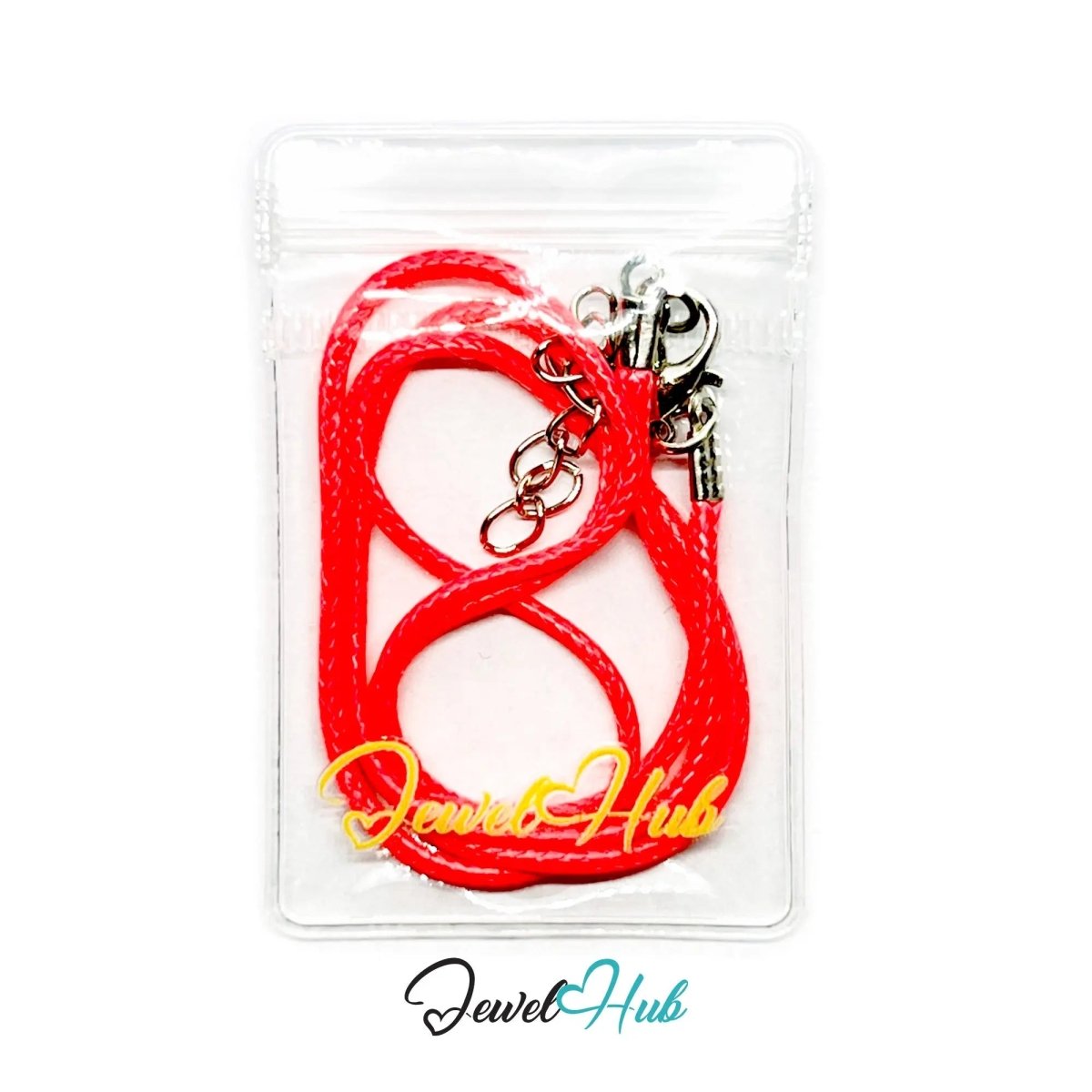 Hot Pink Faux Leather Cord Necklace – 40cm Layering Base (Silver Clasp) - JewelHub.co.uk