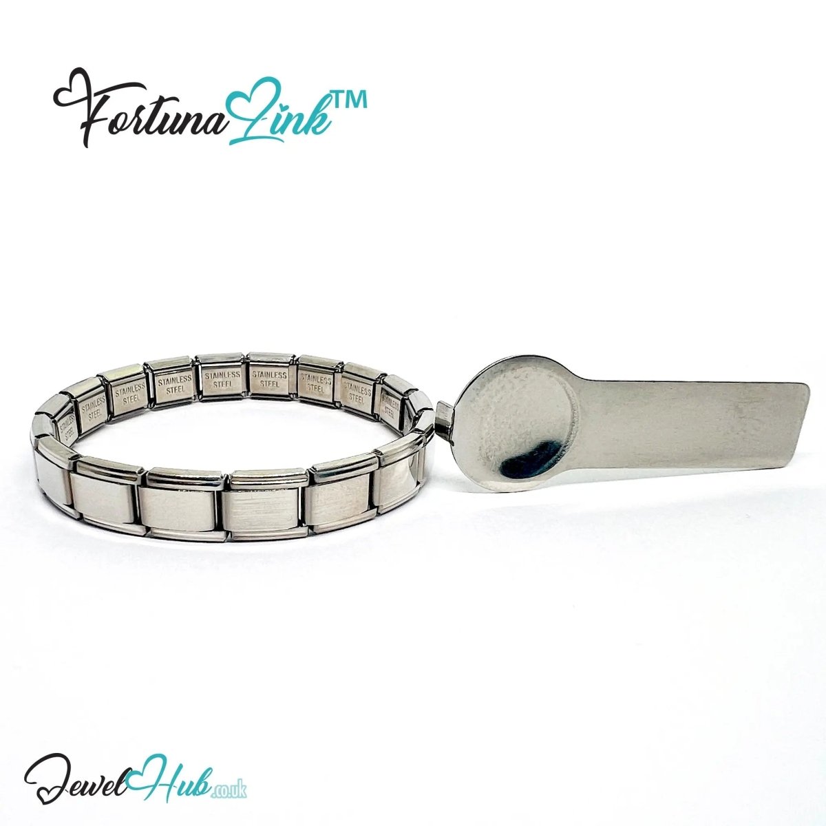 Italian Charm Bracelet by FortunaLink™ – 18 - Link Modular Starter Bundle - JewelHub.co.uk