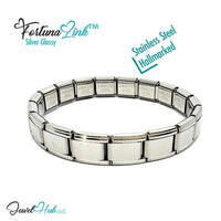 Stainless Steel Italian Charm Bracelet — Silv