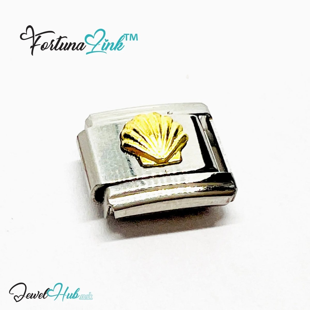 Italian Charm Bracelet (Gold) FortunaLink™ Stainless Steel Designs for Daily Meaning & Modular Style - JewelHub.co.uk