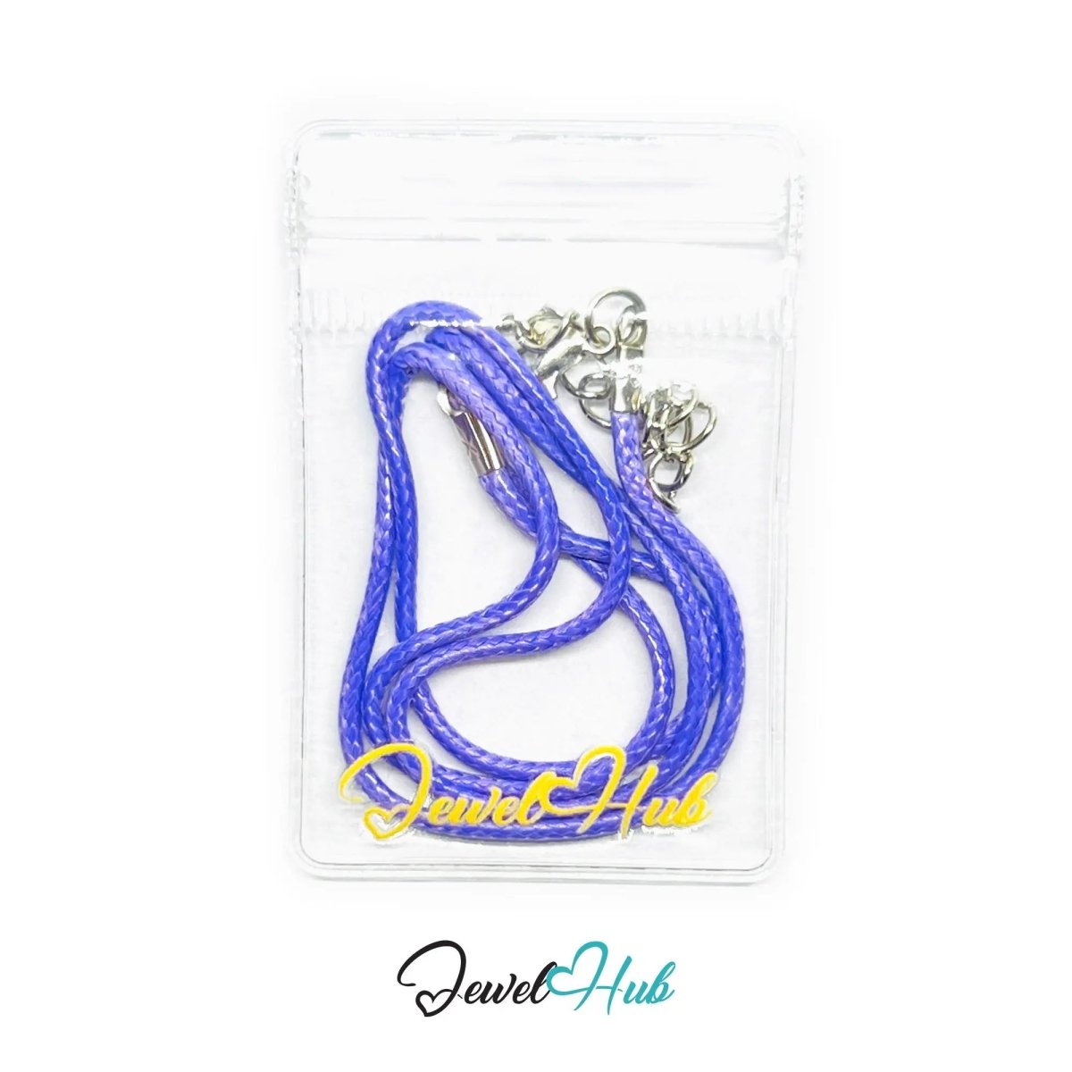 Light Purple Faux Leather Cord Necklace – 40cm Layering Base (Silver Clasp) - JewelHub.co.uk