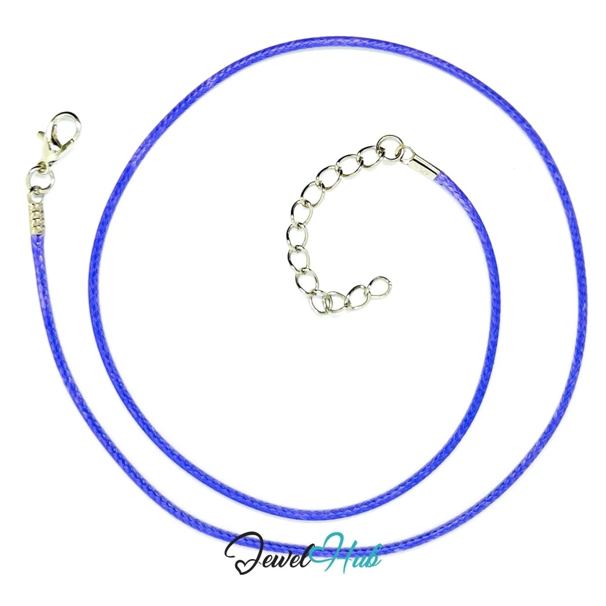 Light Purple Faux Leather Cord Necklace – 40cm Layering Base (Silver Clasp) - JewelHub.co.uk