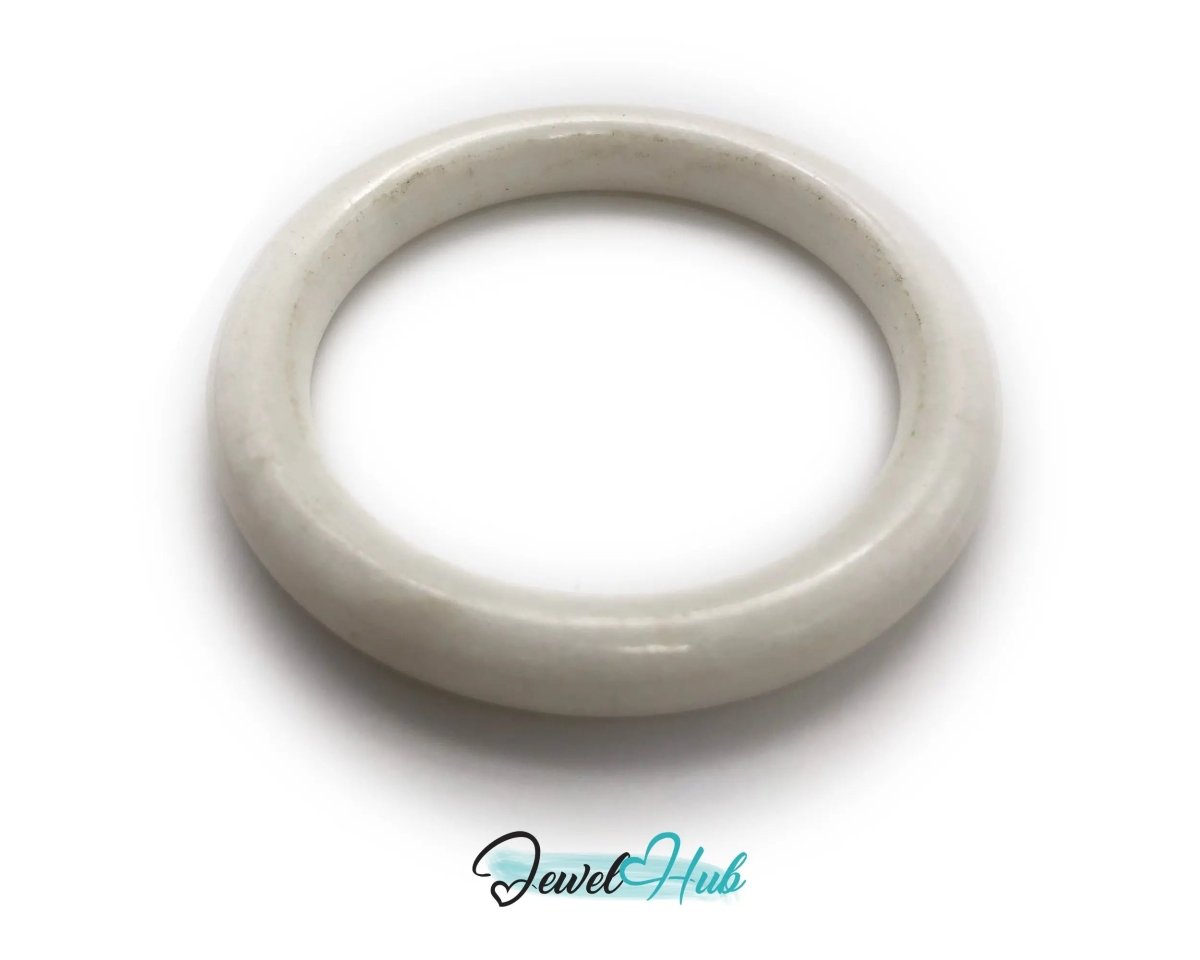 Lightkeeper · White Nephrite Jade Bracelet · Gift of Vitality and Inner Light - JewelHub.co.uk