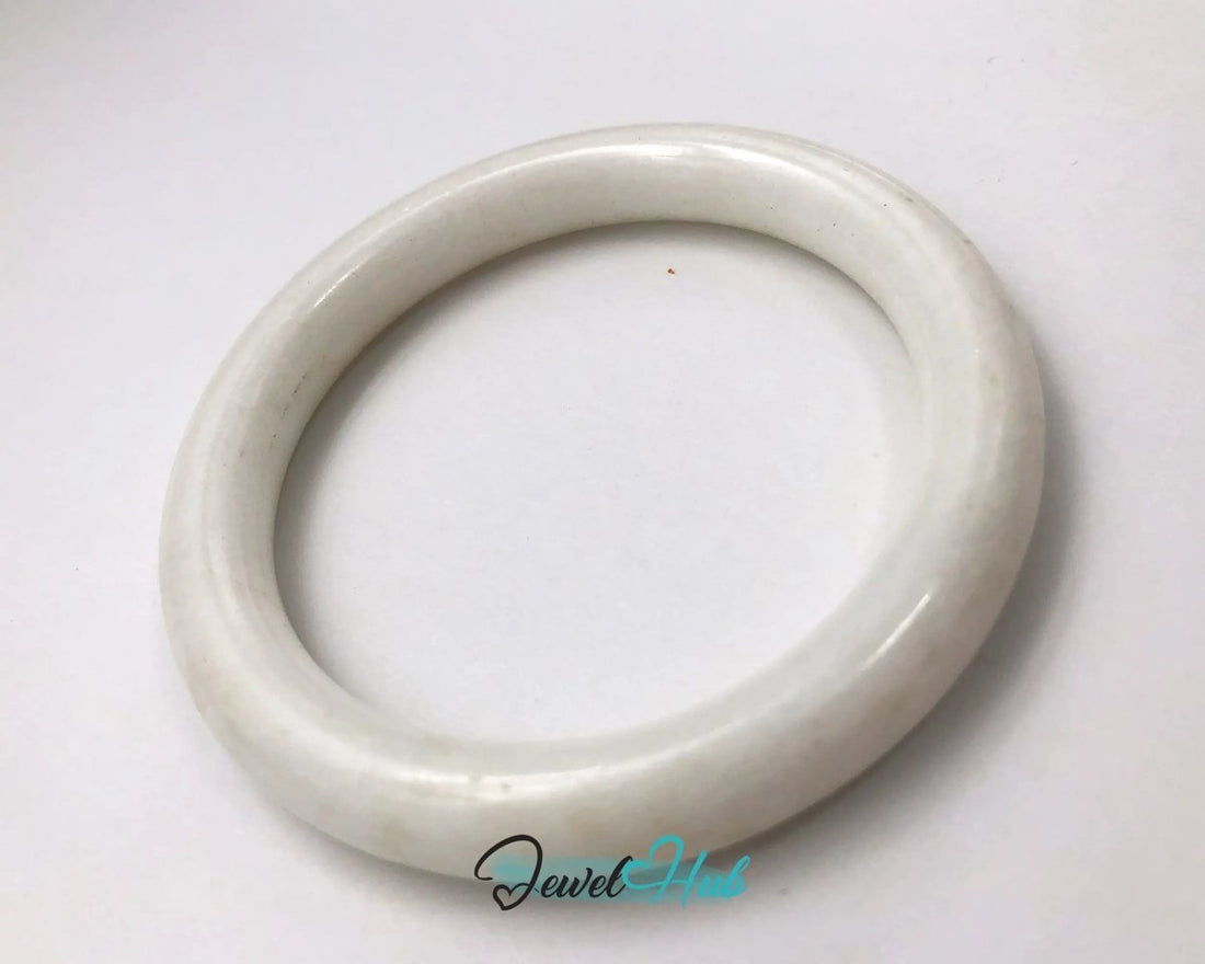 Lightkeeper · White Nephrite Jade Bracelet · Gift of Vitality and Inner Light - JewelHub.co.uk