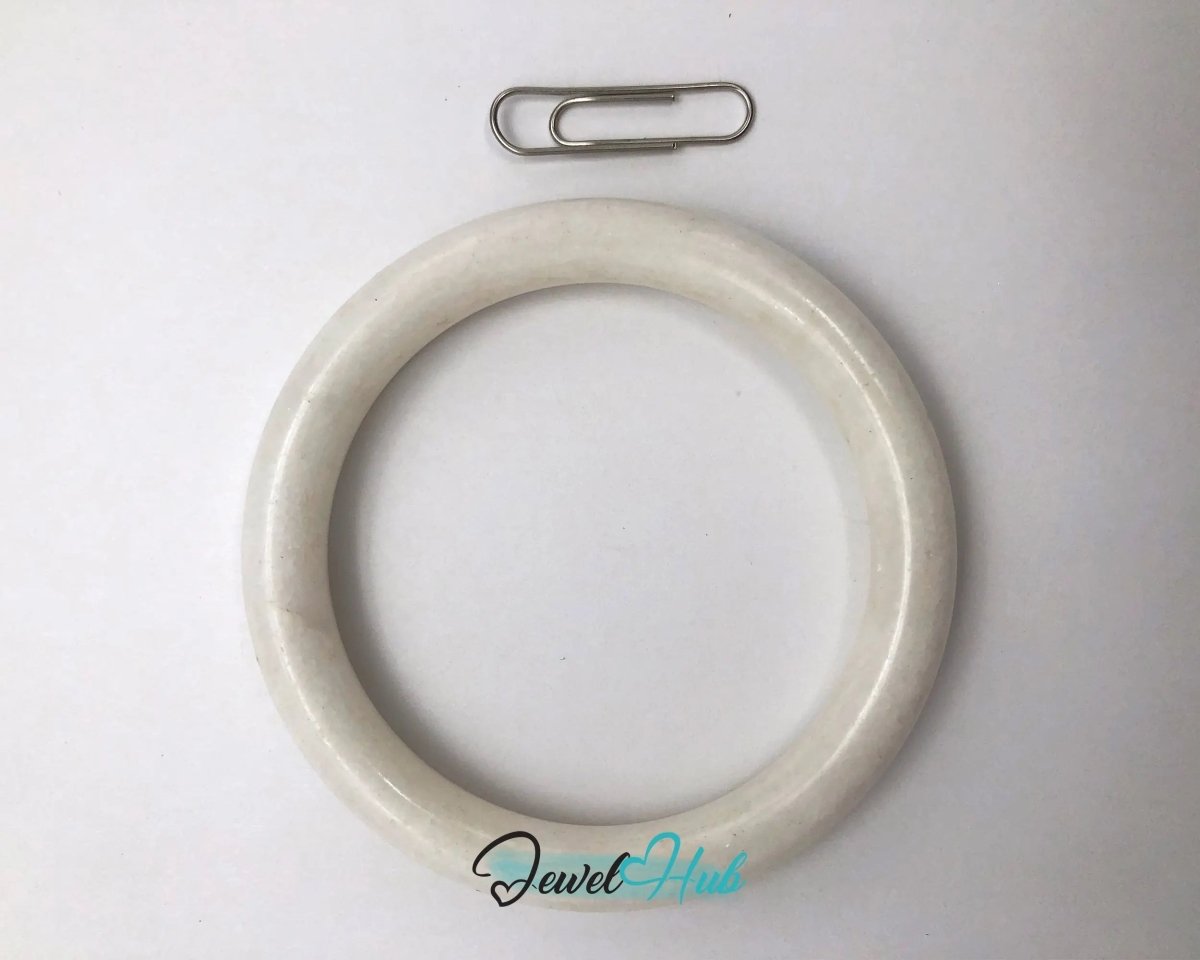 Lotus Calm · White Nephrite Jade Bracelet · Gift of Serenity and Emotional Renewal - JewelHub.co.uk