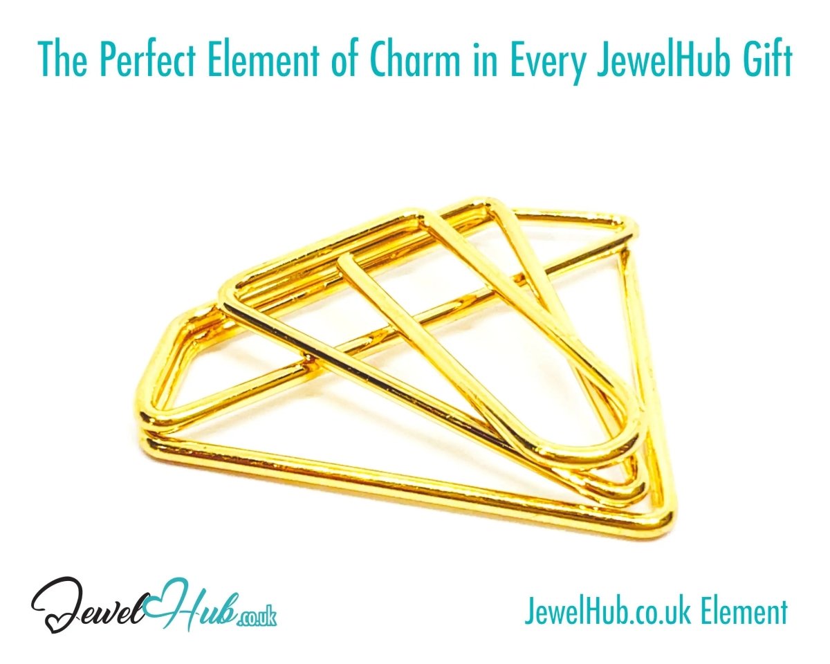 Mini Diamond Ring Paper Clips · Iron Duo · Gold & Rose Gold · Elegant Stationery Accent · Bestseller Combo - JewelHub.co.uk