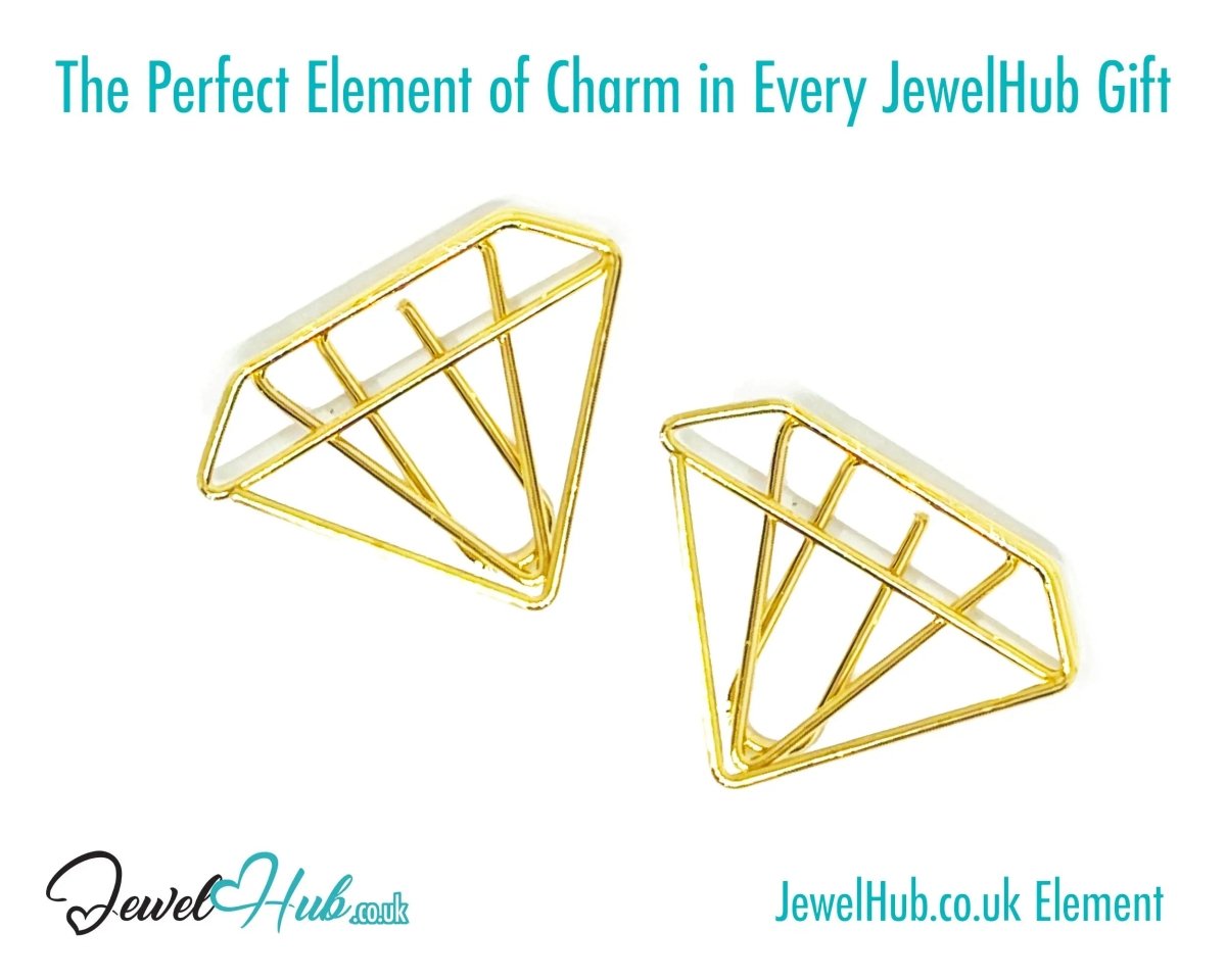 Mini Diamond Ring Paper Clips · Iron Duo · Gold & Rose Gold · Elegant Stationery Accent · Bestseller Combo - JewelHub.co.uk