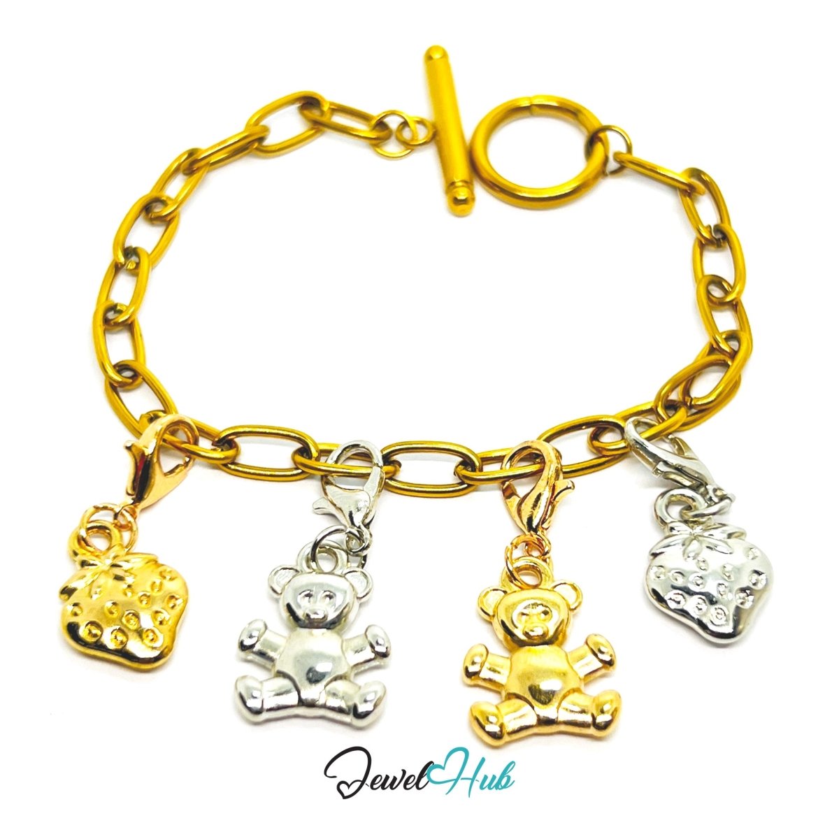 MiniCharm™ Bear & Berry Series – Soft Comfort Pack (Set of 4) - JewelHub.co.uk