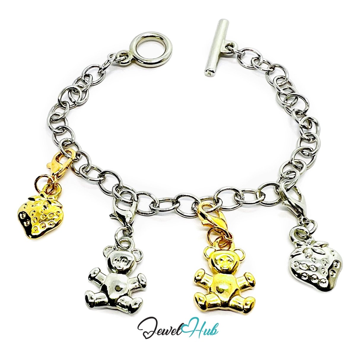 MiniCharm™ Bear & Berry Series – Soft Comfort Pack (Set of 4) - JewelHub.co.uk