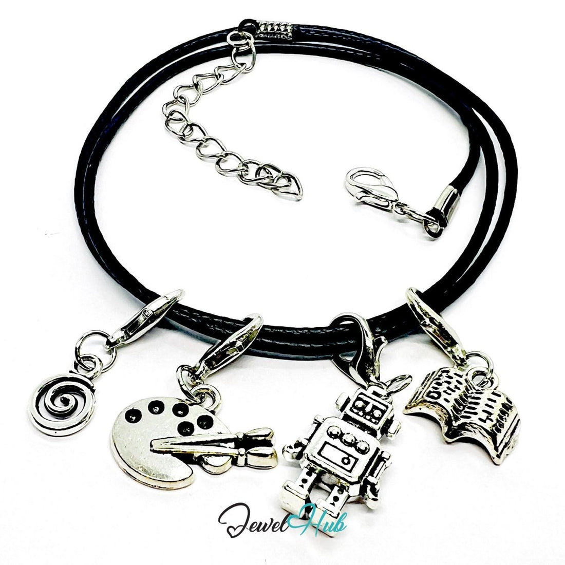 MiniCharm™ Creative Series – Robots, Books & Big Ideas Pack (Set of 4) - JewelHub.co.uk