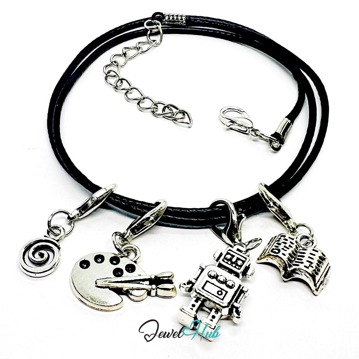 MiniCharm™ Creative Series – Robots, Books & Big Ideas Pack (Set of 4) - JewelHub.co.uk