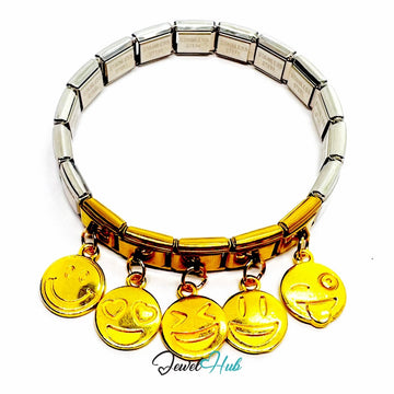 MiniCharm™ Emotion Series – Golden Expressions Pack (Set of 5) - JewelHub.co.uk