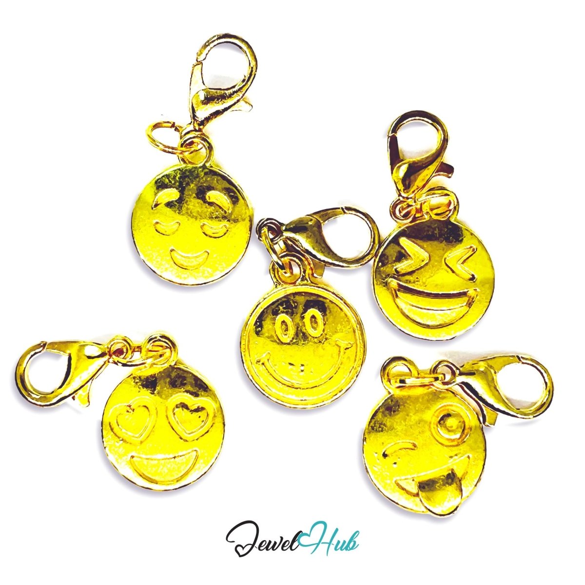 MiniCharm™ Emotion Series – Golden Expressions Pack (Set of 5) - JewelHub.co.uk