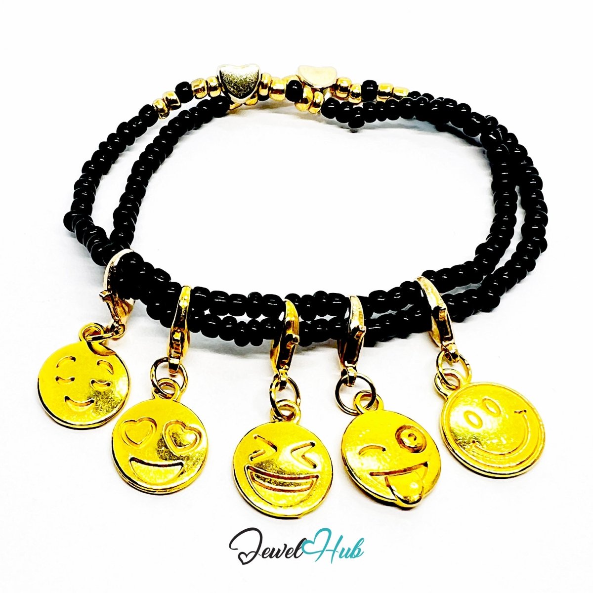 MiniCharm™ Emotion Series – Golden Expressions Pack (Set of 5) - JewelHub.co.uk