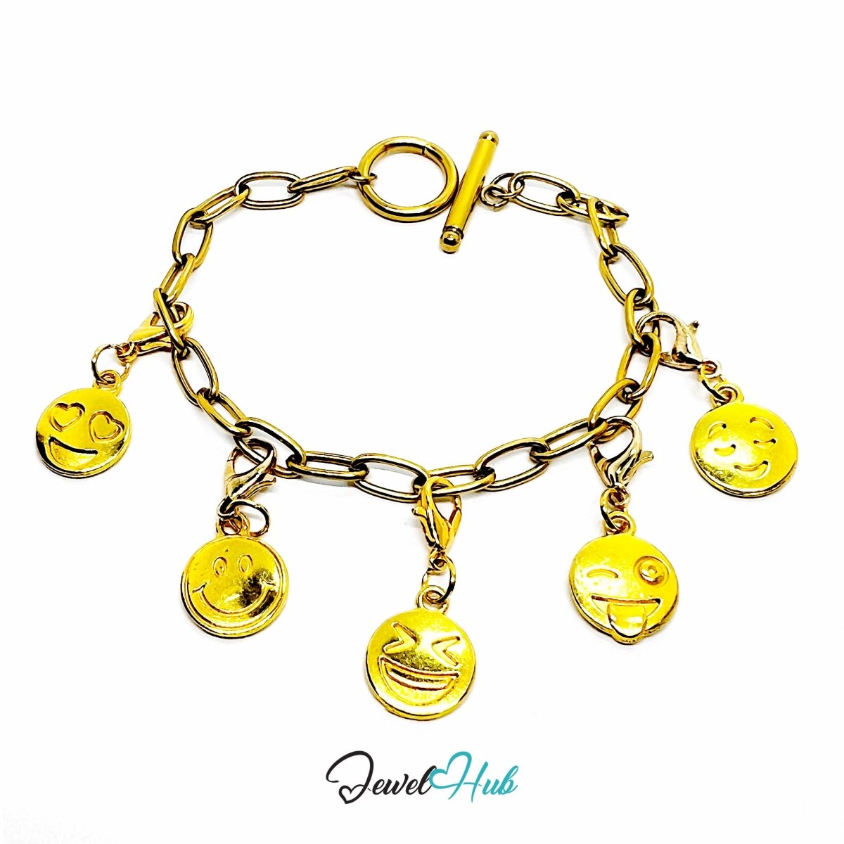 MiniCharm™ Emotion Series – Golden Expressions Pack (Set of 5) - JewelHub.co.uk