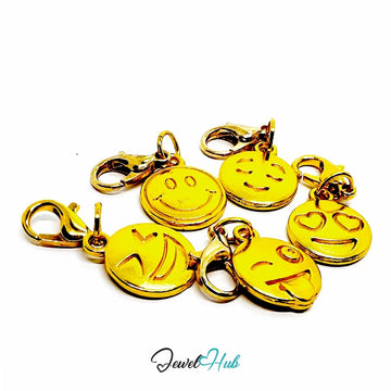 MiniCharm™ Emotion Series – Golden Expressions Pack (Set of 5) - JewelHub.co.uk