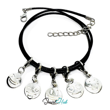 MiniCharm™ Emotion Series – Silver Expressions Pack (Set of 5) - JewelHub.co.uk