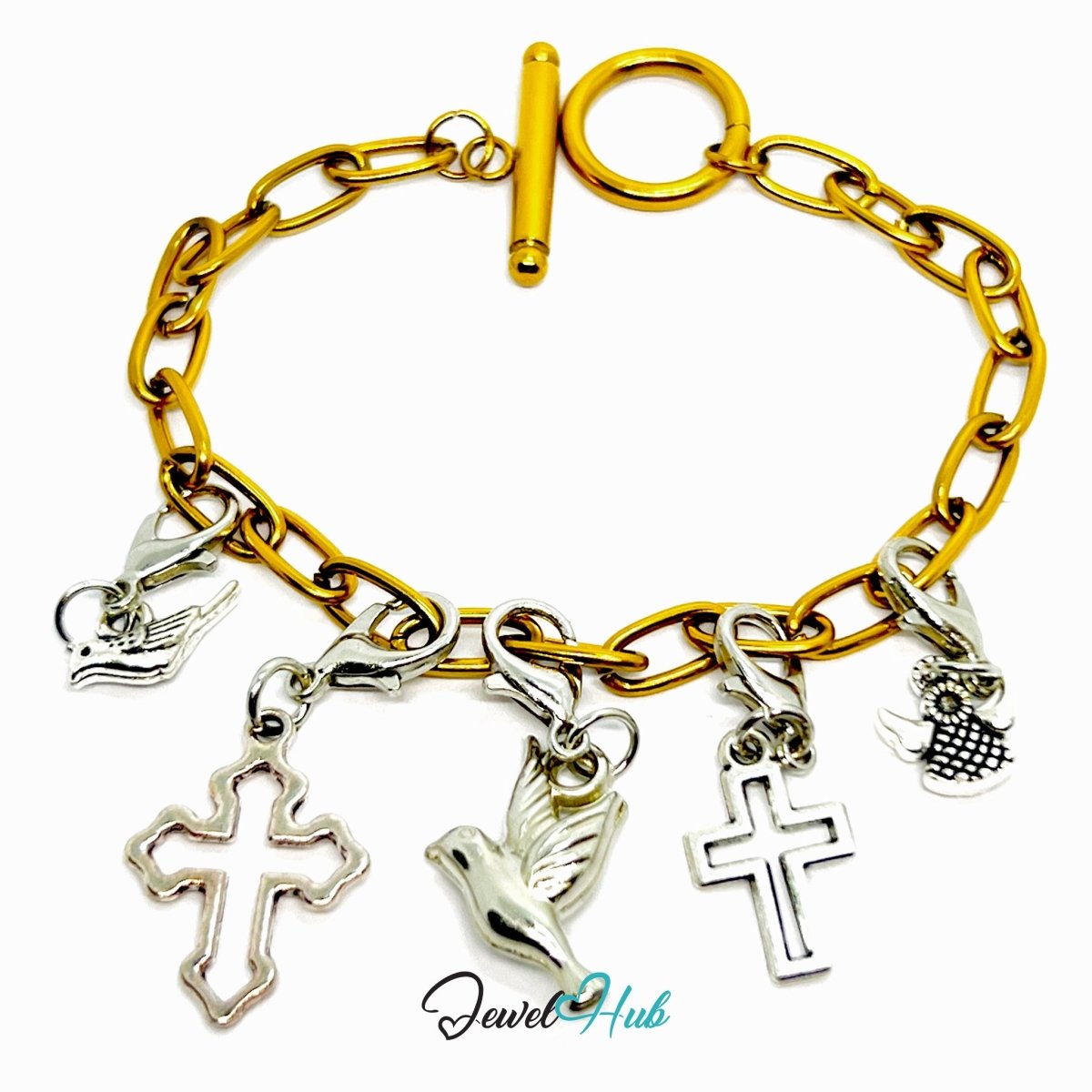 MiniCharm™ Faith Series – Quiet Symbols Pack (Set of 5) - JewelHub.co.uk