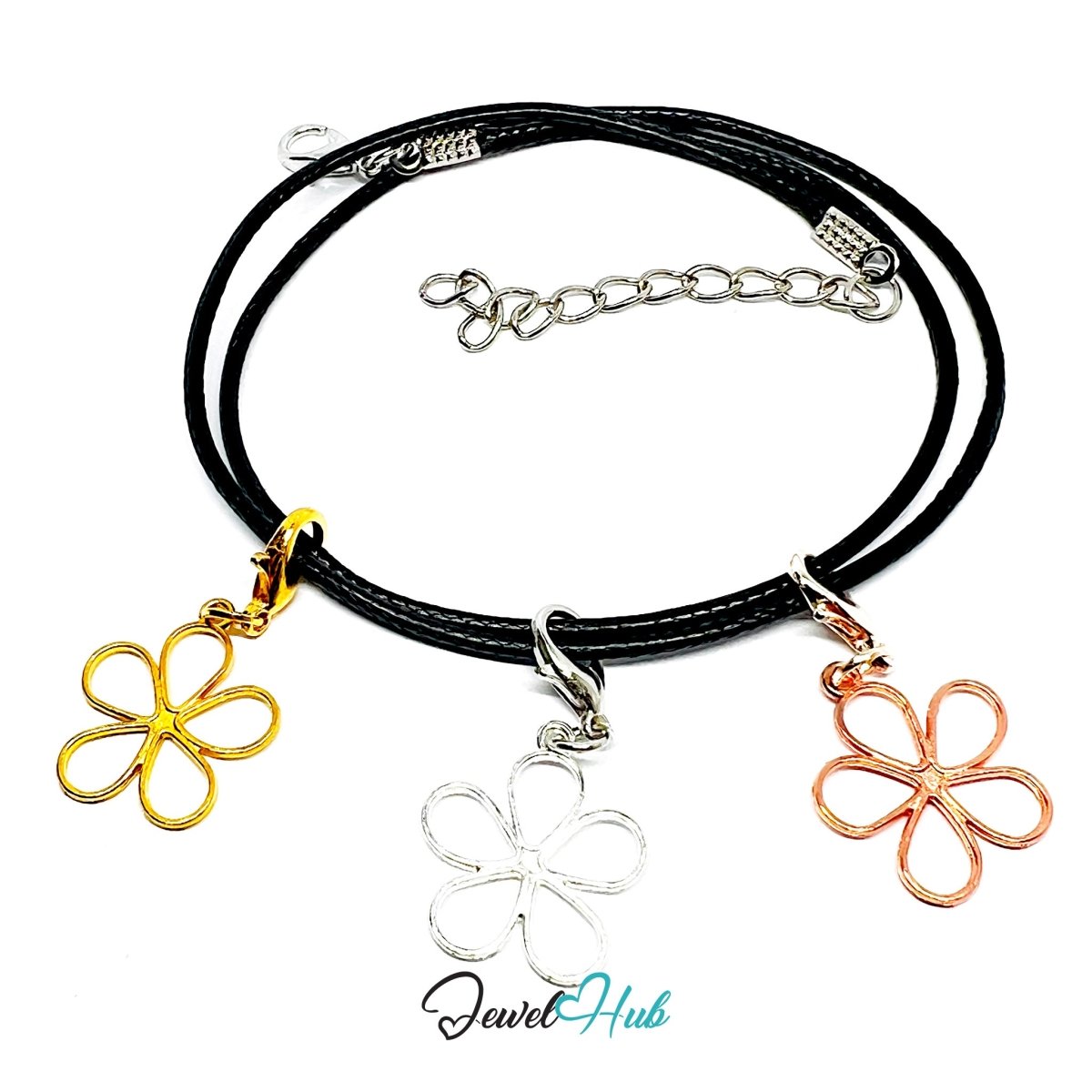 MiniCharm™ Flower Series – Hollow Harmony Pack (Set of 3) - JewelHub.co.uk