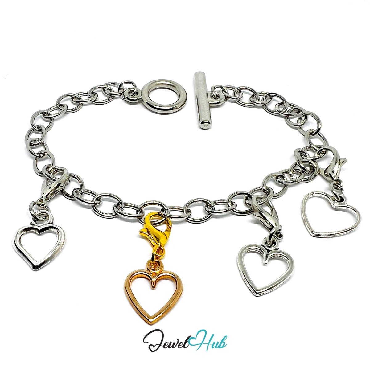 MiniCharm™ Heart Series – Open Harmony Pack (Set of 4) - JewelHub.co.uk