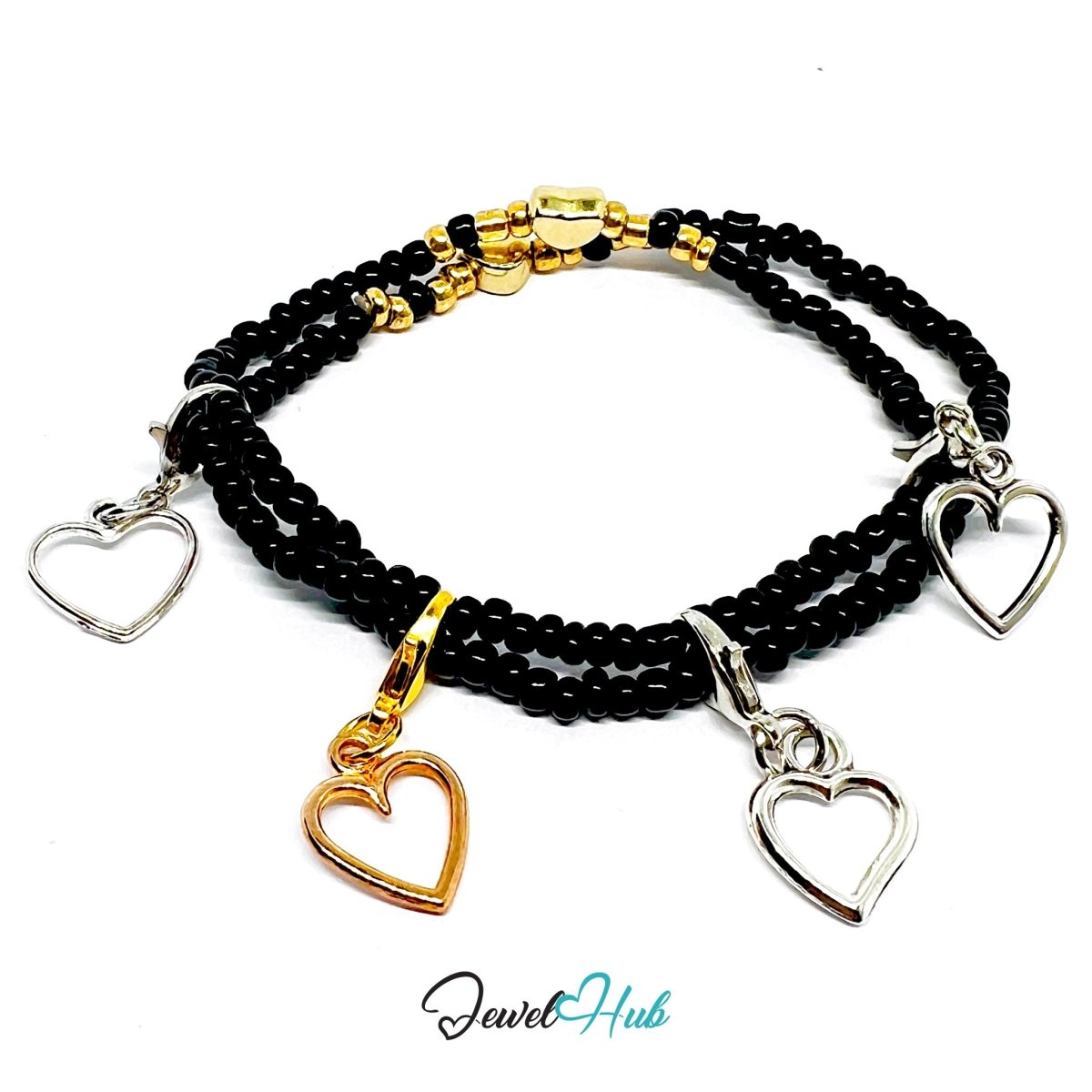 MiniCharm™ Heart Series – Open Harmony Pack (Set of 4) - JewelHub.co.uk