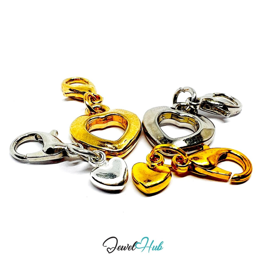 MiniCharm™ Heart Series – Petite Contrast Pack (Set of 4) - JewelHub.co.uk