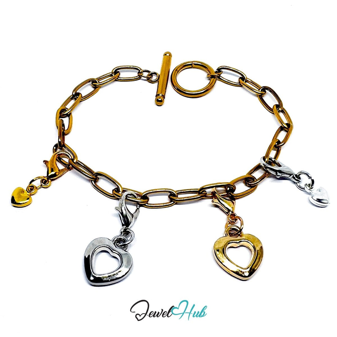 MiniCharm™ Heart Series – Petite Contrast Pack (Set of 4) - JewelHub.co.uk