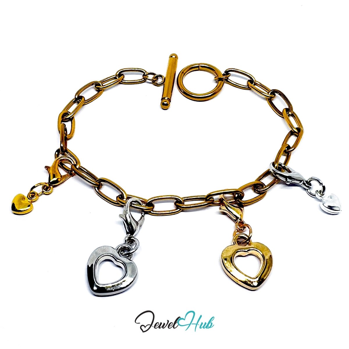 MiniCharm™ Heart Series – Petite Contrast Pack (Set of 4) - JewelHub.co.uk