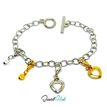 MiniCharm™ Heart Series – Petite Contrast Pack (Set of 4) - JewelHub.co.uk
