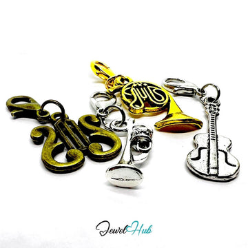 MiniCharm™ Music Series – Brass, Strings & Stage Lights Pack (Set of 4) - JewelHub.co.uk