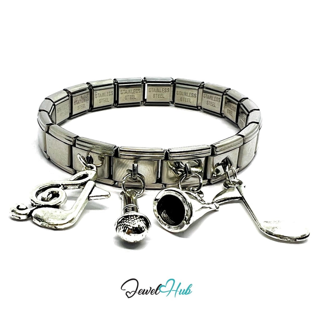 MiniCharm™ Music Series – Mics, Notes & Big Voices Pack (Set of 4) - JewelHub.co.uk