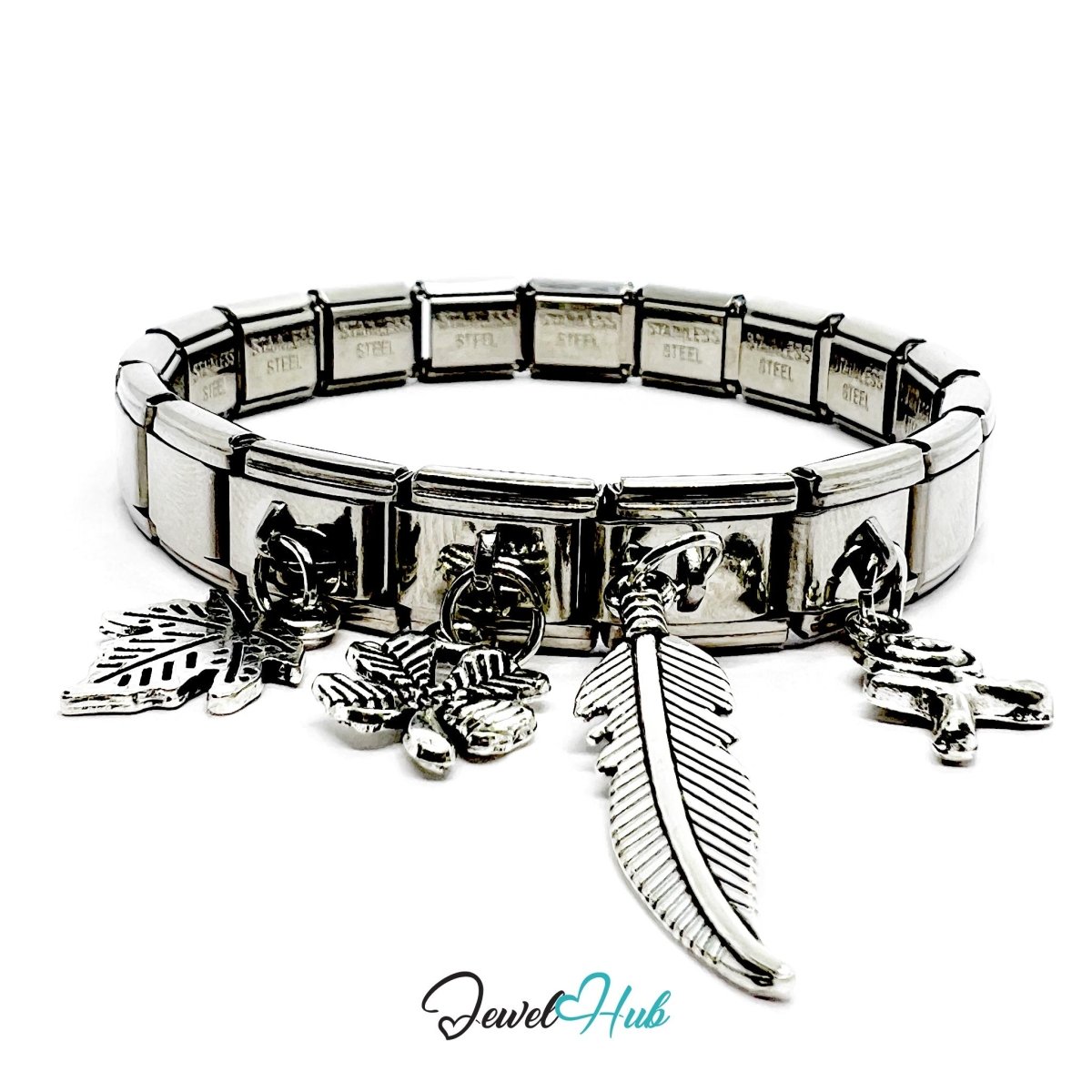 MiniCharm™ Nature Series – Petals, Feathers & Lucky Leaves Pack (Set of 4) - JewelHub.co.uk