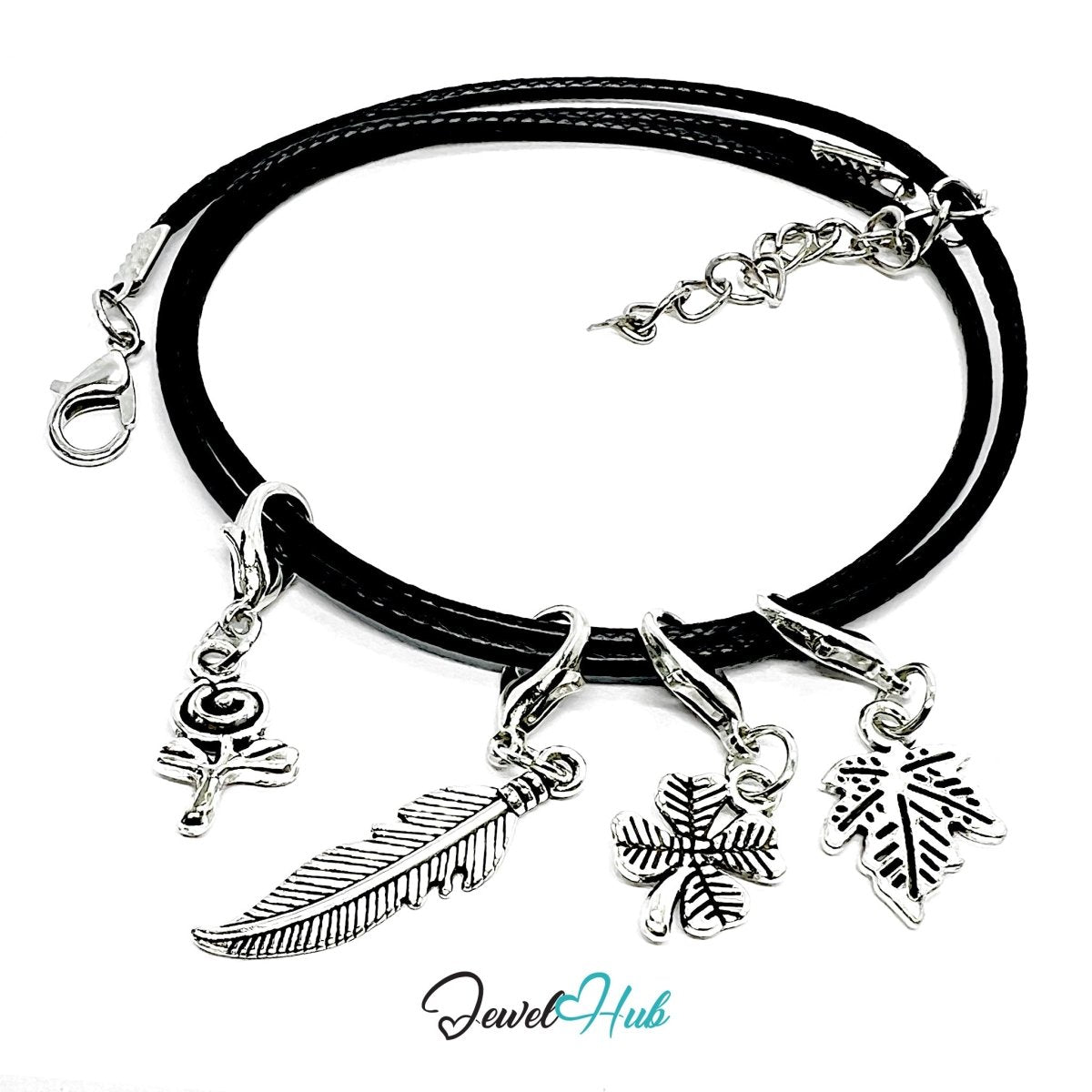 MiniCharm™ Nature Series – Petals, Feathers & Lucky Leaves Pack (Set of 4) - JewelHub.co.uk