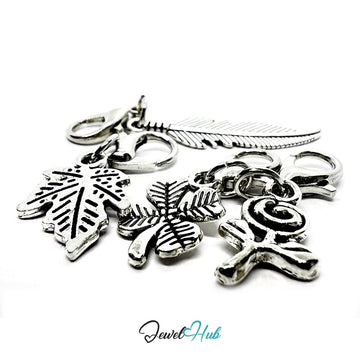 MiniCharm™ Nature Series – Petals, Feathers & Lucky Leaves Pack (Set of 4) - JewelHub.co.uk