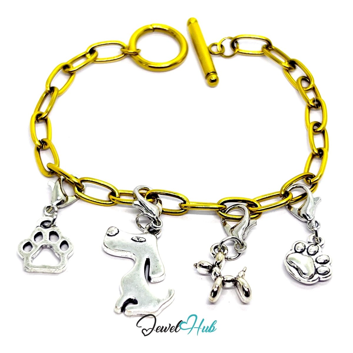 MiniCharm™ Pets Series – Balloon Dogs & Big Paws Pack (Set of 4) - JewelHub.co.uk