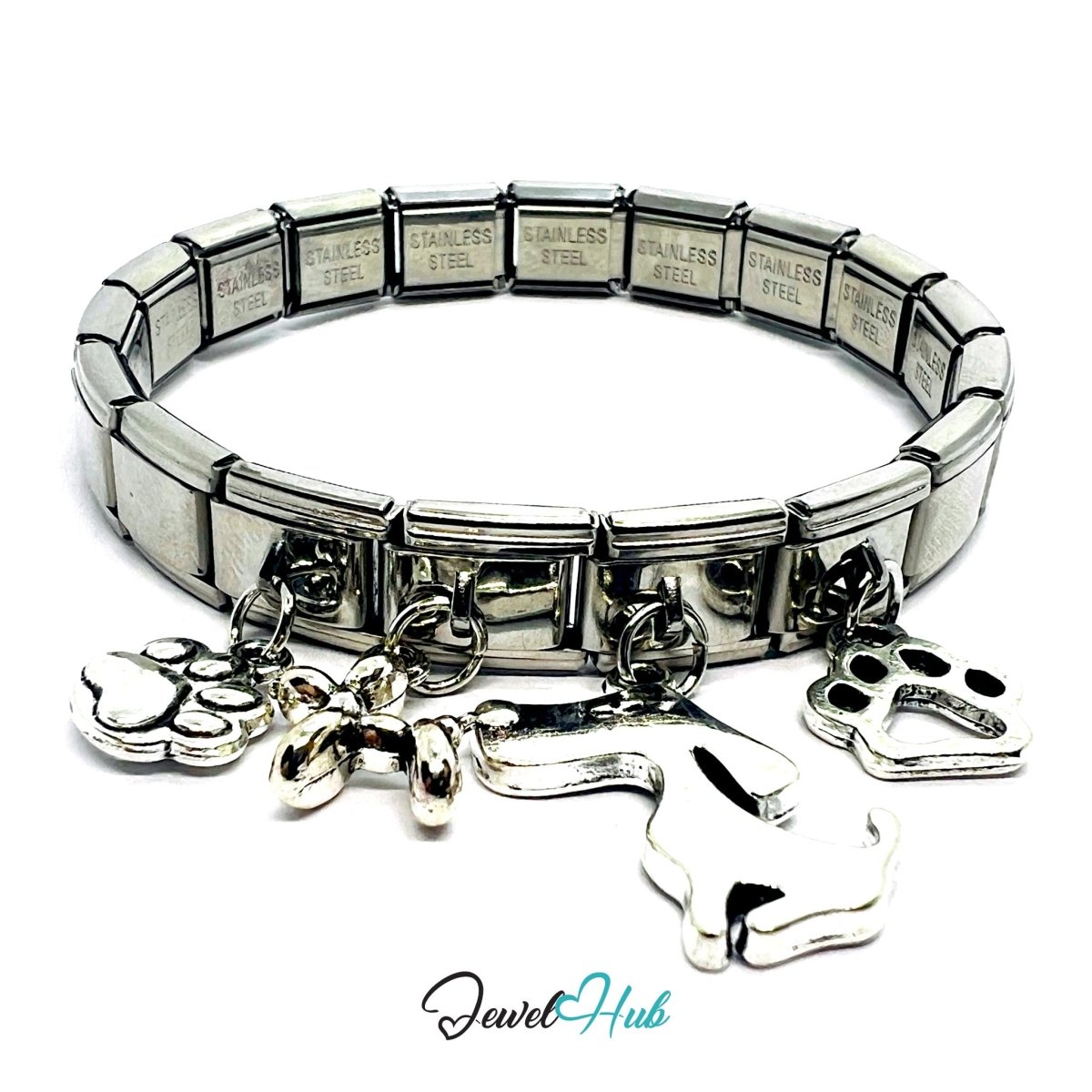 MiniCharm™ Pets Series – Balloon Dogs & Big Paws Pack (Set of 4) - JewelHub.co.uk