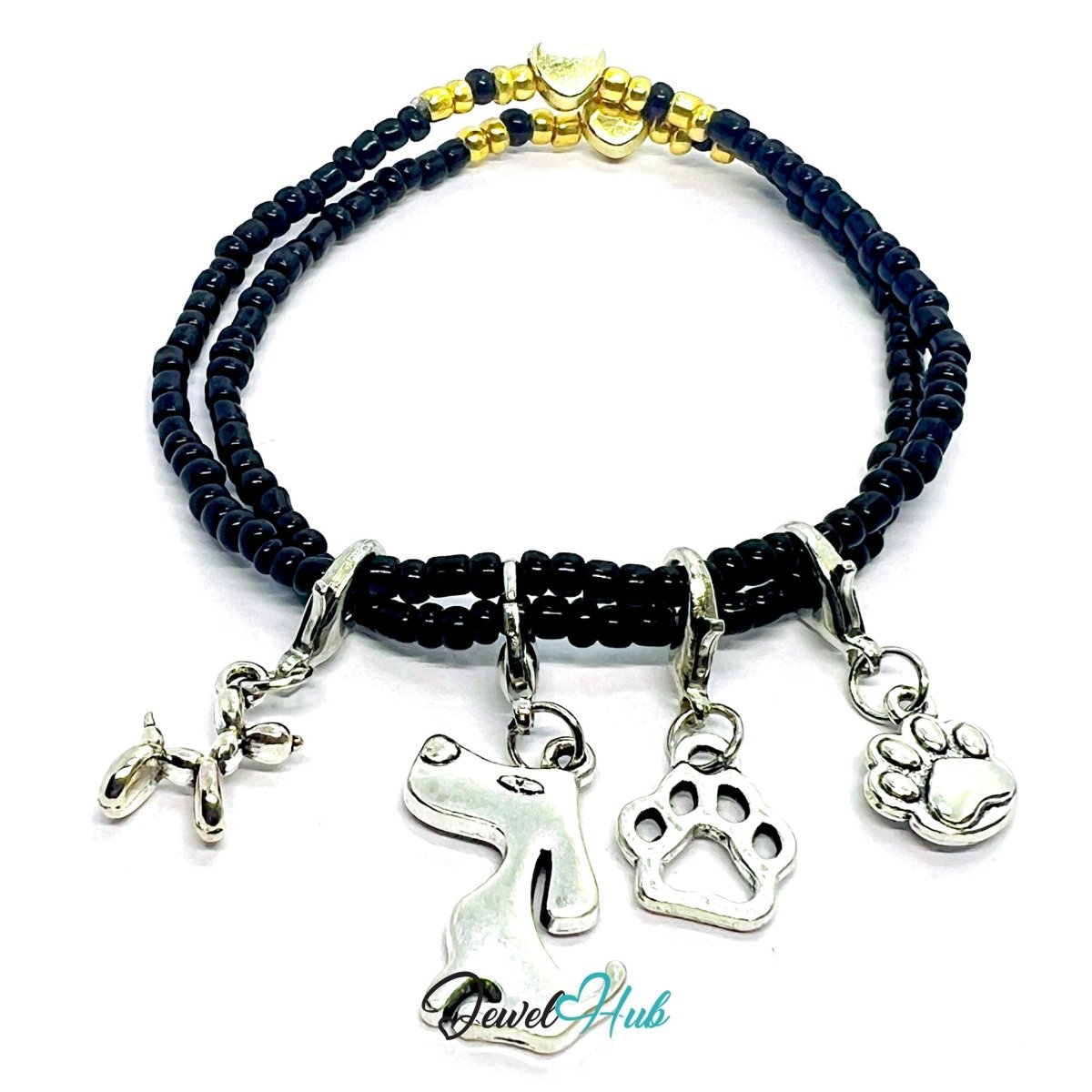 MiniCharm™ Pets Series – Balloon Dogs & Big Paws Pack (Set of 4) - JewelHub.co.uk