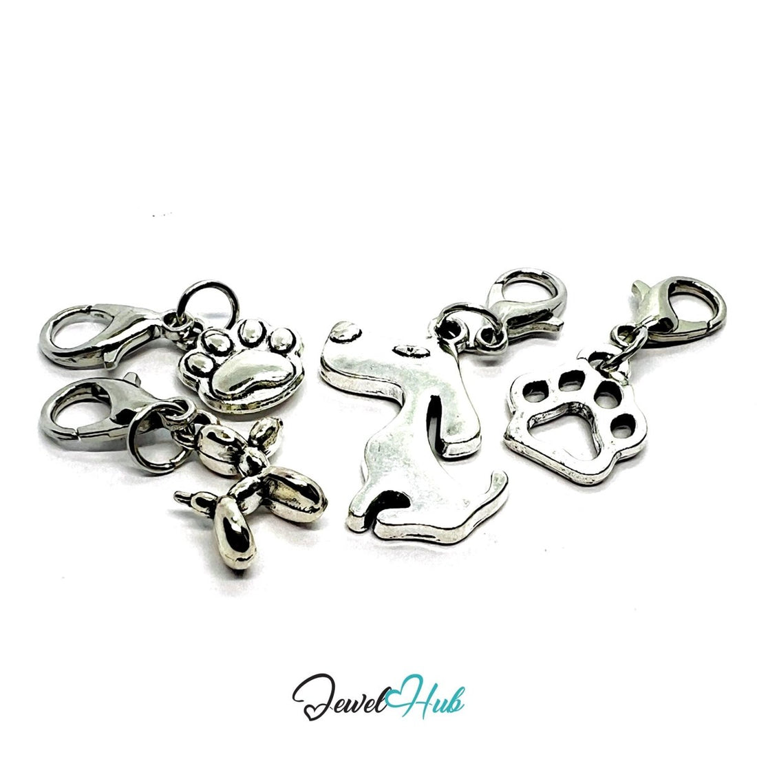 MiniCharm™ Pets Series – Balloon Dogs & Big Paws Pack (Set of 4) - JewelHub.co.uk