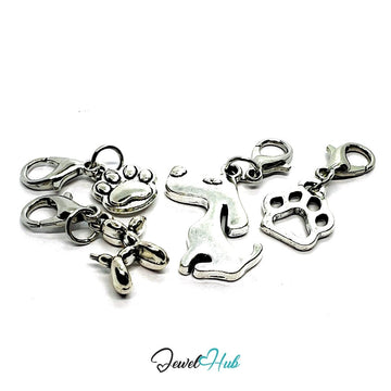 MiniCharm™ Pets Series – Balloon Dogs & Big Paws Pack (Set of 4) - JewelHub.co.uk