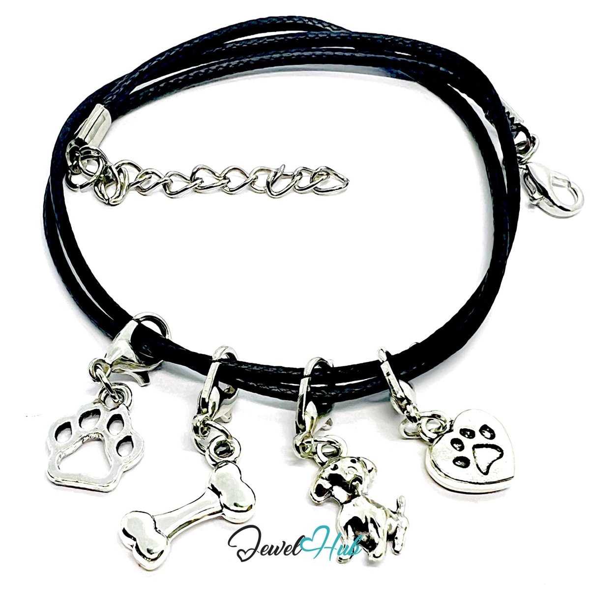 MiniCharm™ Pets Series – Paws, Bones & Little Dog Hearts Pack (Set of 4) - JewelHub.co.uk