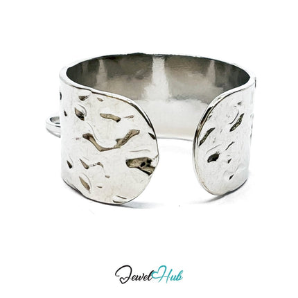 MiniCharm Ring – Silver - Toned 304 Stainless Steel with Tree of Life Charm - JewelHub.co.uk